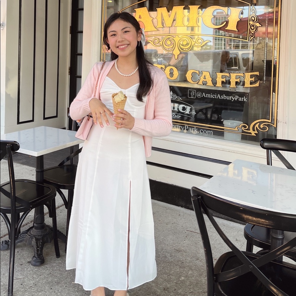 White J.ing Midi Dress